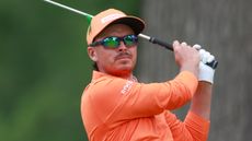 Rickie Fowler takes a shot at the Rocket Mortgage Classic