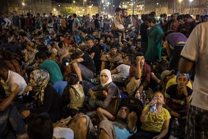 Migrants are forced to wait in Budapest.