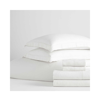 white belgian linen bedding set
