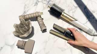 Shark Glam styler in use