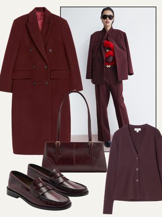 Burgundy Collage