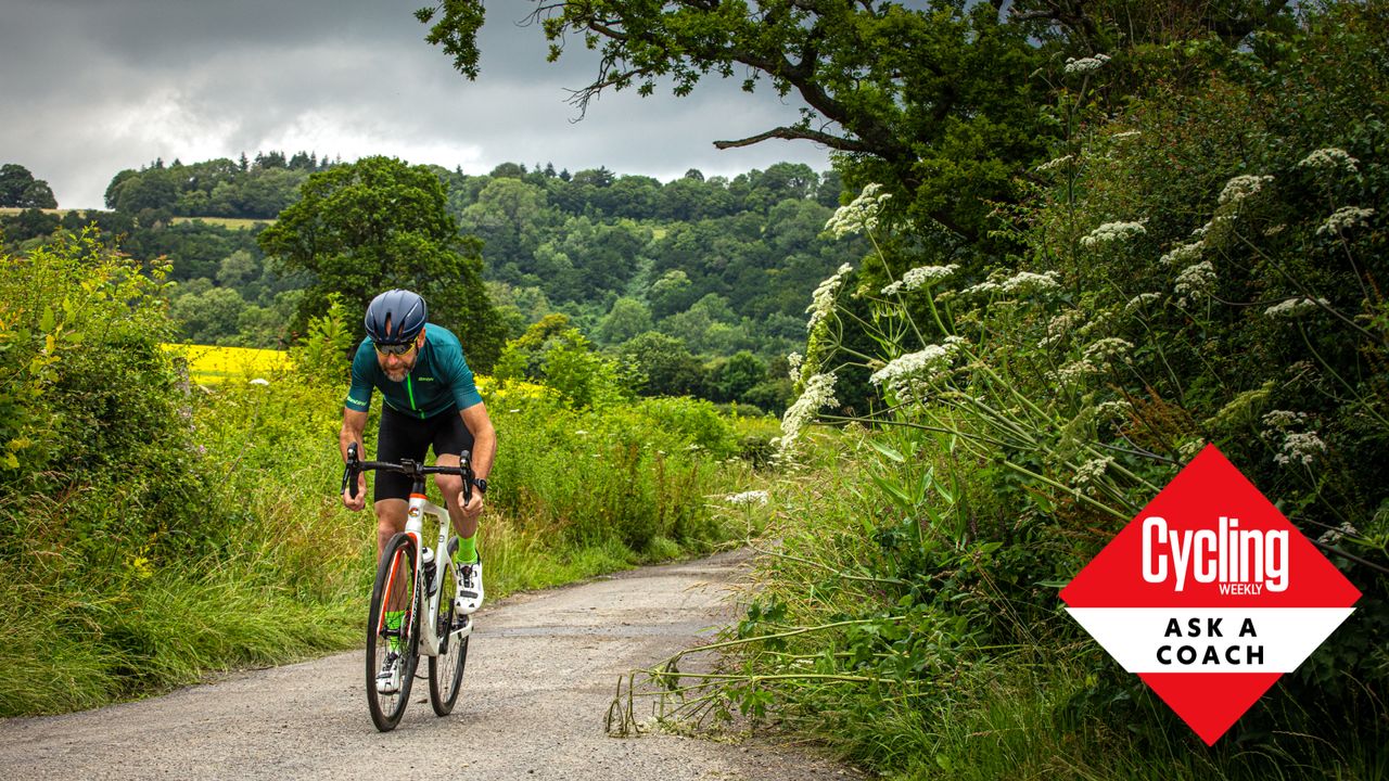 Older cyclist riding outside on his bike