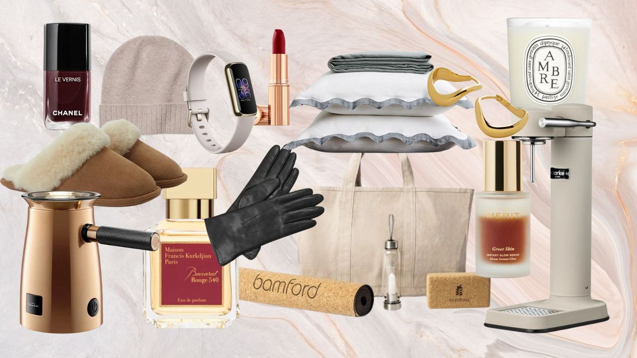 a selection of the products featured in woman&amp;home&#039;s quiet luxury gift guide