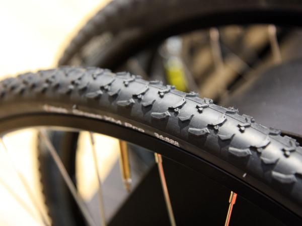The Vittoria Cross Evo XM's taller and more open tread pattern is aimed at muddier or looser courses.
