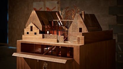 Architectural model from Piercy&Co's Supermodels exhibition display up close
