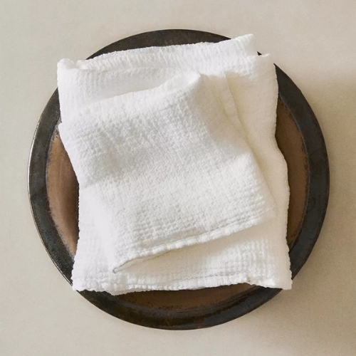 zarahome, Waffle-Knit Linen Bath Towel