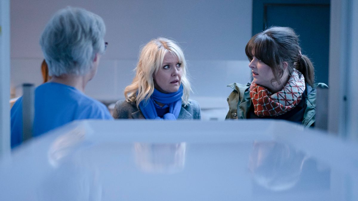 Cora McLean, DI Ruth Calder, DI ‘Tosh’ McIntosh in Shetland season 8 episode 3.