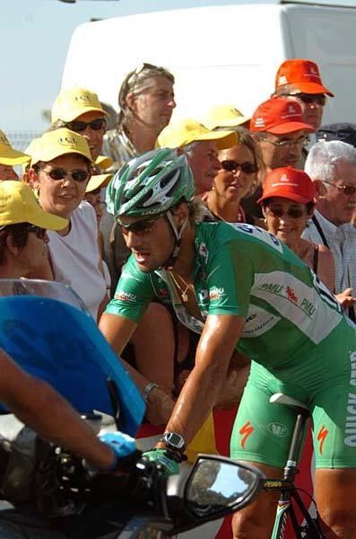Tom Boonen (Quickstep-Innergetic) shows the effort of the final sprint.