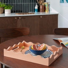 Habitat wavy tray containing a bowl of grapefruit and a spoon