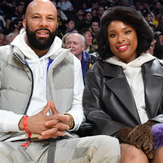 Common and Jennifer Hudson attend a basketball game between the Los Angeles Lakers and the Dallas Mavericks at Crypto.com Arena on January 17, 2024 in Los Angeles, California.