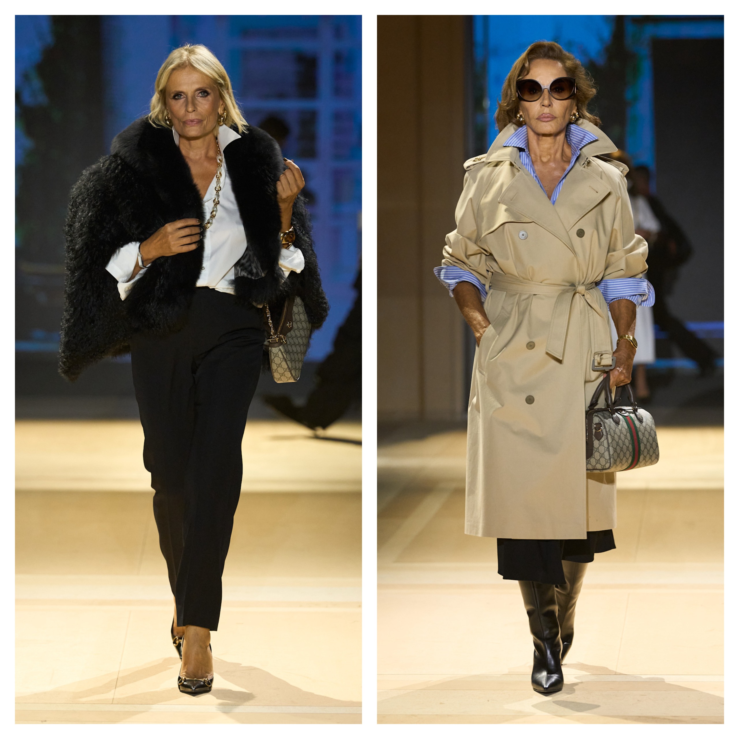 Models walking in Gucci's Spring 2027 runway show.