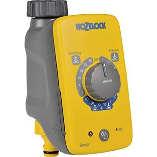 Hozelock - Watering Timer Sensor Controller : Automatic and Easy Watering With Its Light Sensor, Daily Watering at Sunrise And/or Sunset, Manual Watering Function [2212 0000]