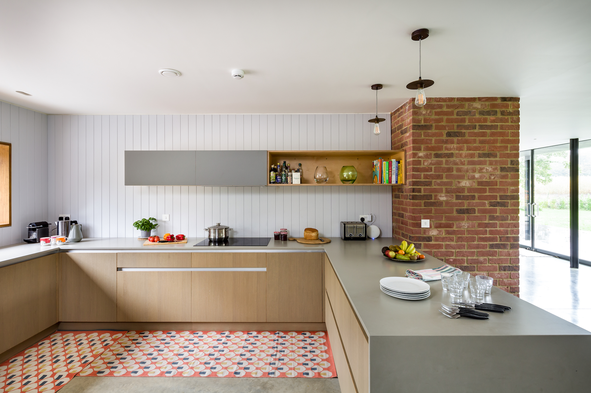 grey kitchen interior of self build