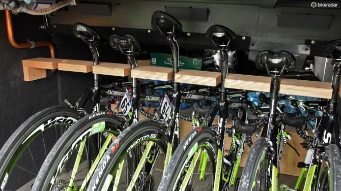 Cannondale's brilliantly simple method for transporting team bikes underneath the bus
