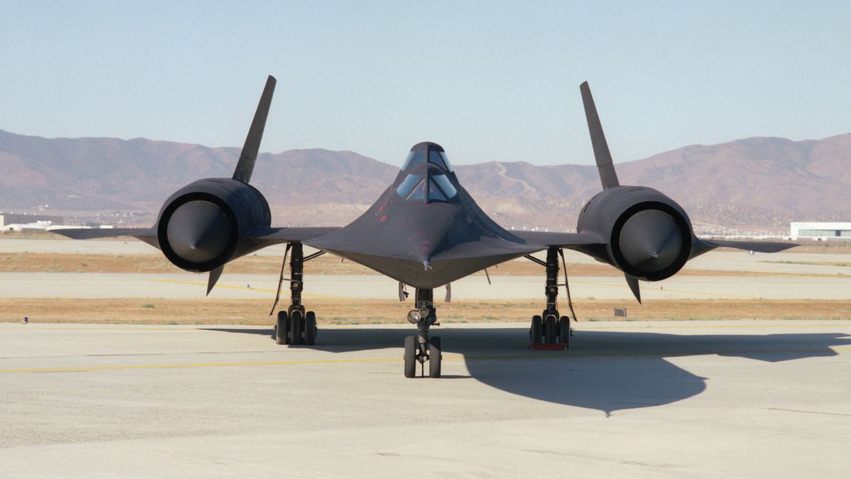 The SR-71 Blackbird spy plane.