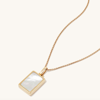 Pearl Rectangle Locket Necklace: was $198