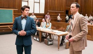 Ted Bundy in court in Extremely Wicked