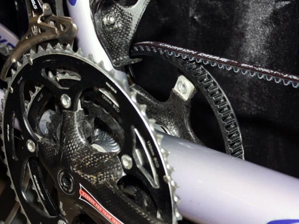 A Gates Carbon Belt Drive system is subbed in for the usual timing chain for improved durability and quieter running.