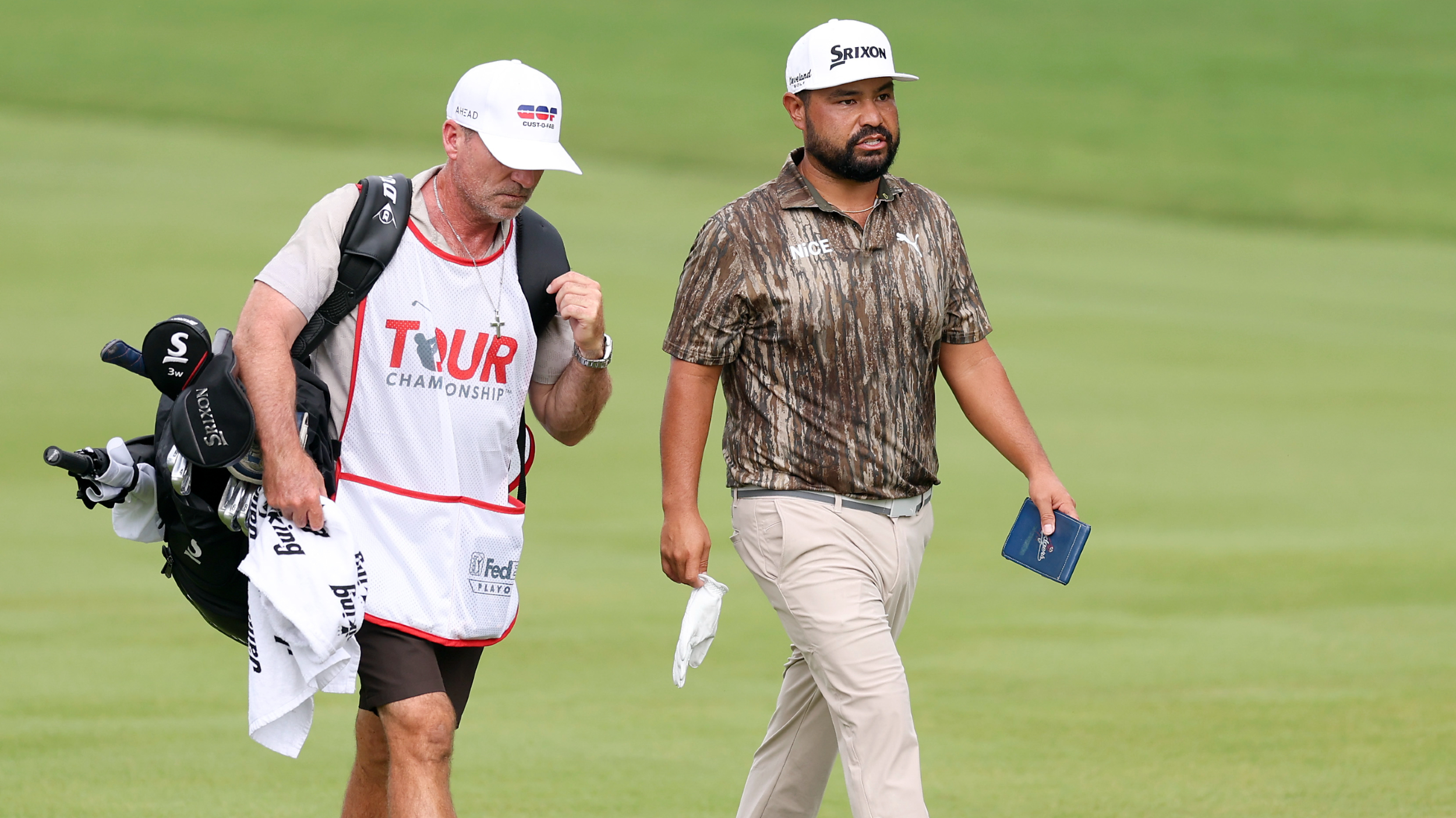 JJ Spaun and his caddie at East Lake