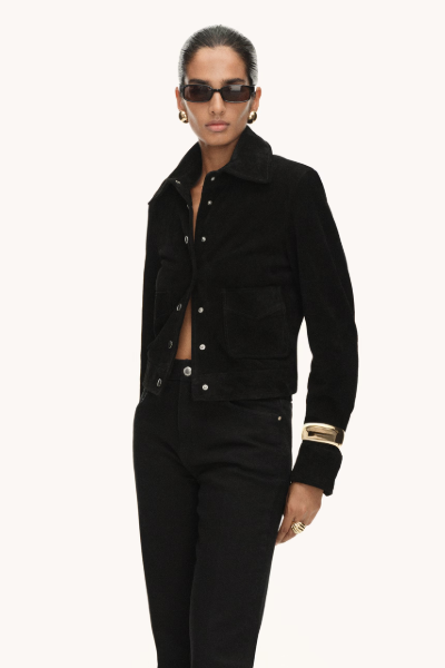 MANGO, Suede Leather Jacket With Buttons - Women | Mango Usa
