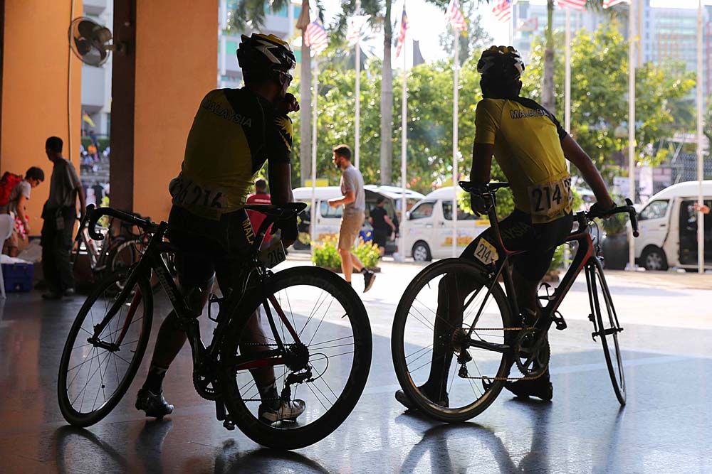 Riders stayed in the shade