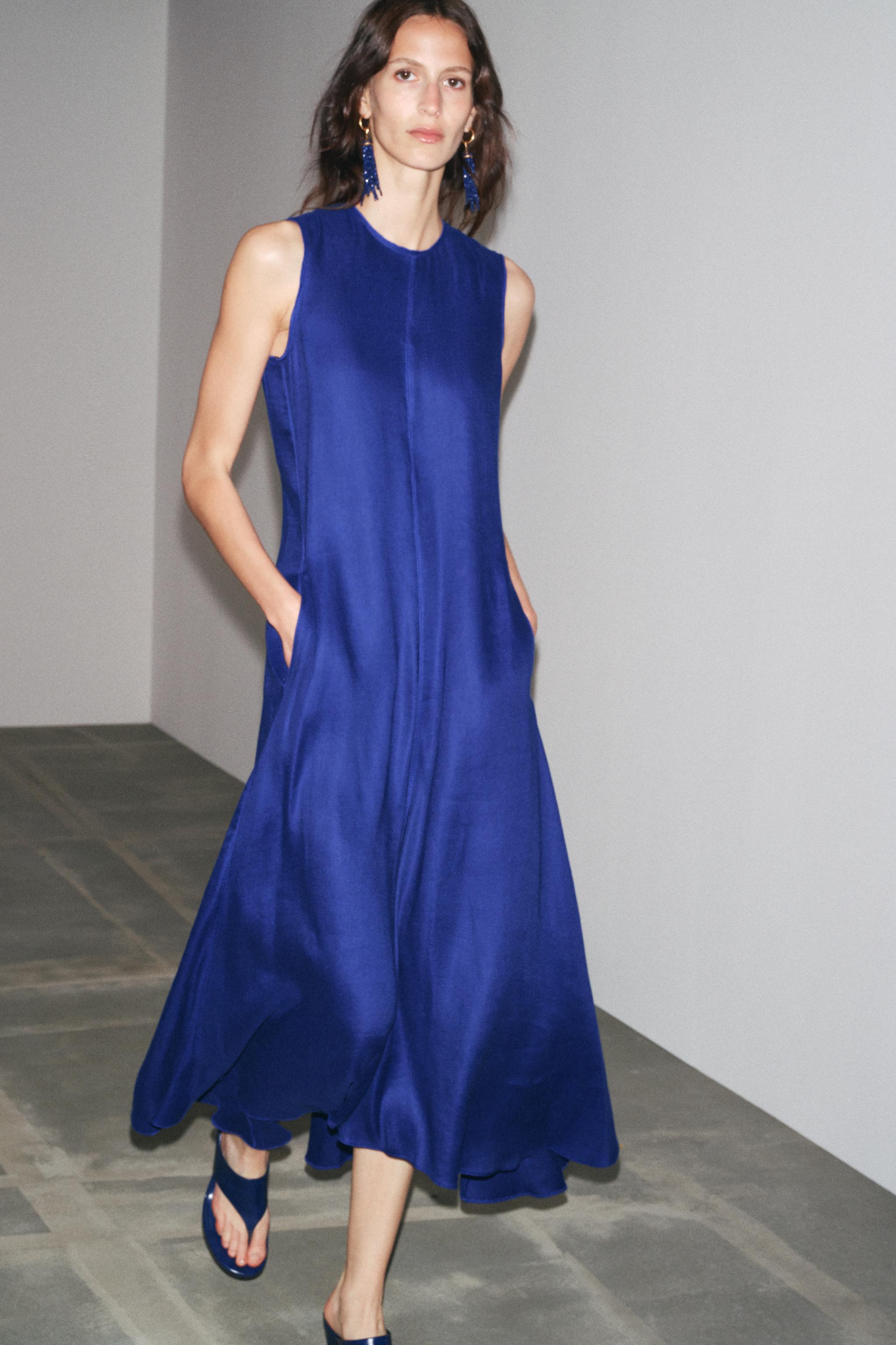 Zw Collection Linen Blend Dress