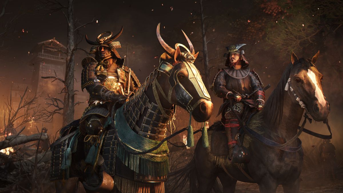 A screenshot showing Yasuke on horseback in Assassin&#039;s Creed Shadows