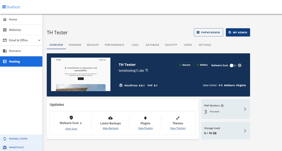 Bluehost Review: Cloud, VPS and Shared Hosting Tested | Tom's Hardware