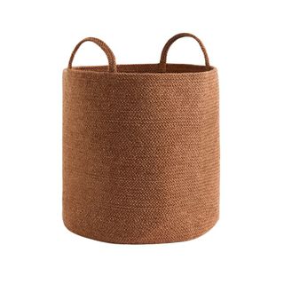 A woven cotton basket