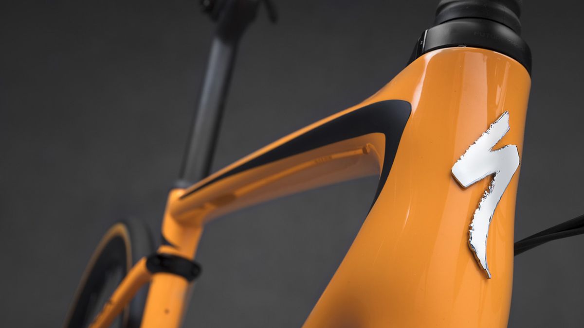 The bike's head badge is a polished silver finish to commemorate the silver wheels McLaren once used on its race cars