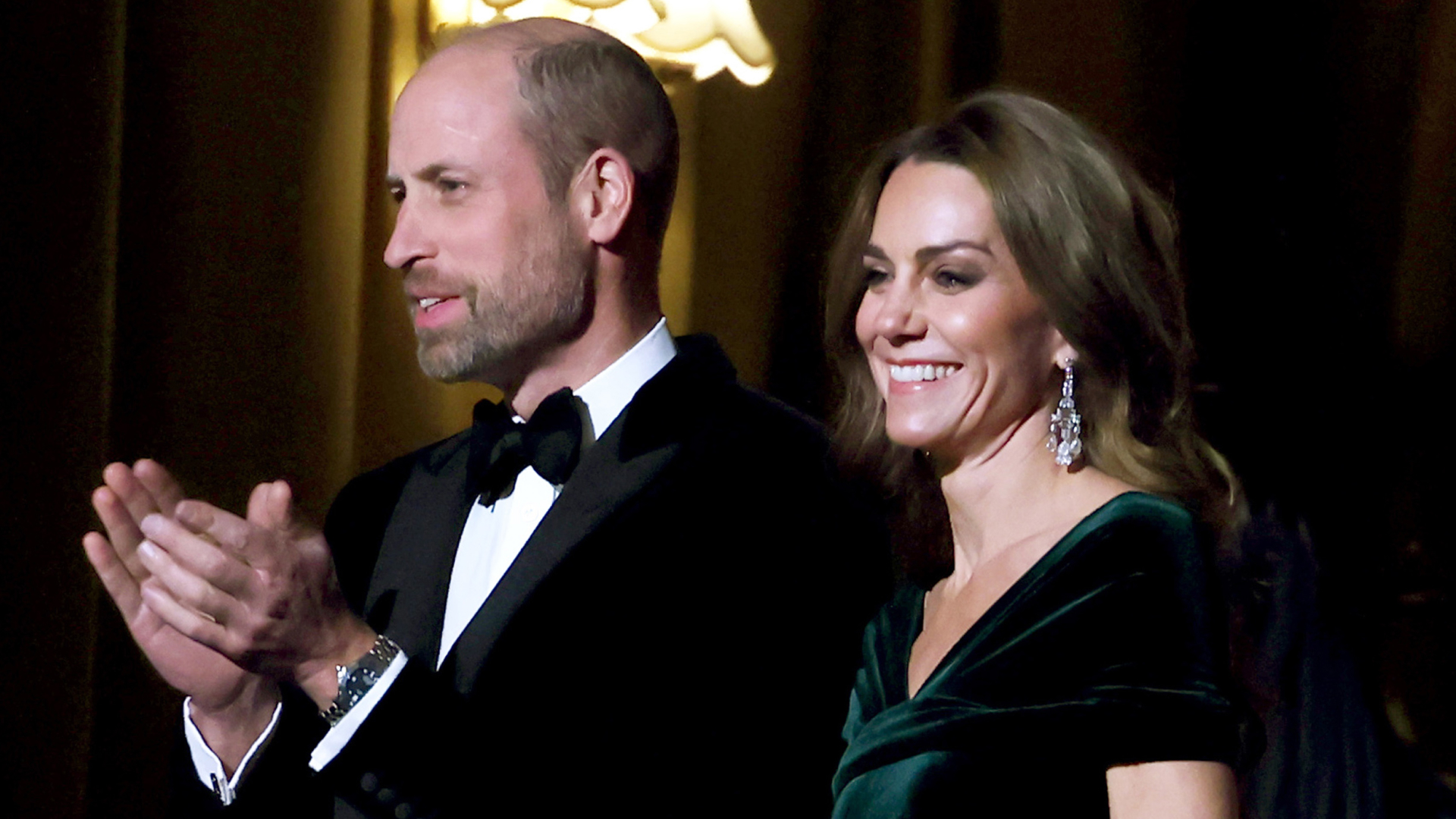 Prince William and Kate Middleton at the Royal Variety Performance at the Royal Albert Hall on November 19, 2025 in London, England