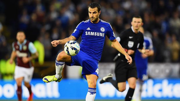 Man of the match Cesc Fabregas at Turf Moor