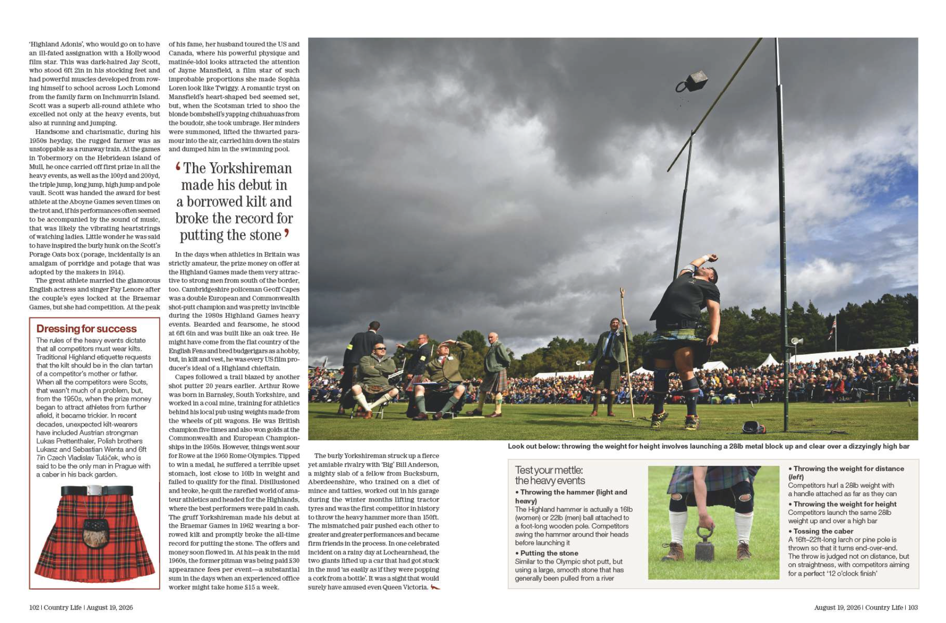Spreads of Country Life magazine from the August 19 issue