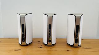 The Netgear Orbi 970 mesh Wi-Fi system.