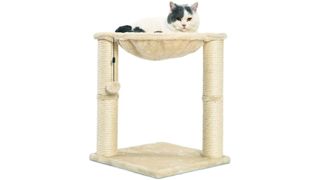 Amazon Basics Cat Condo Tree Tower With Cat Hammock And Scratching Post