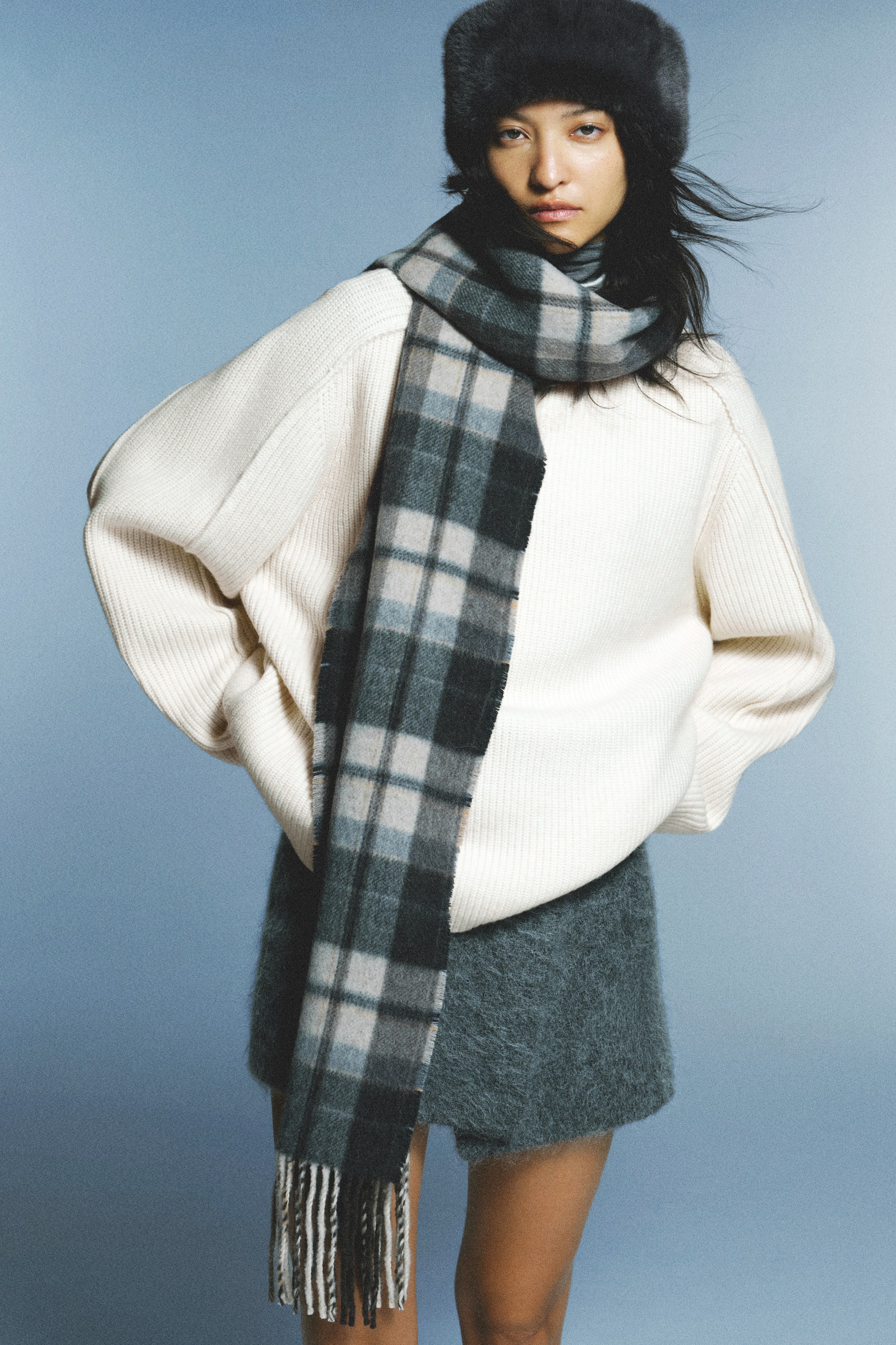 Rib-Knit Turtleneck Jumper - Light Beige