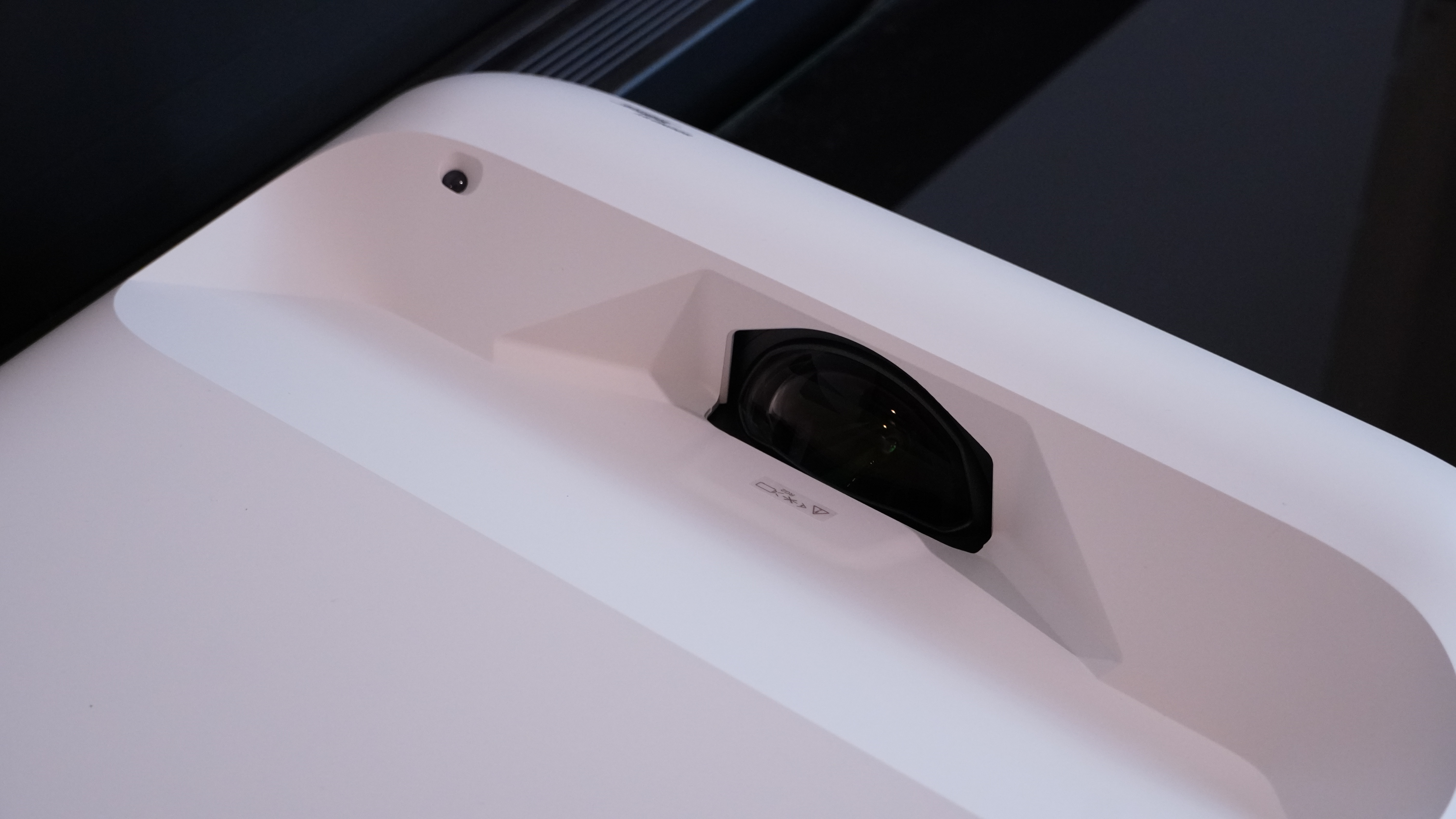 The lens of the Epson LifeStudio Grand Projector
