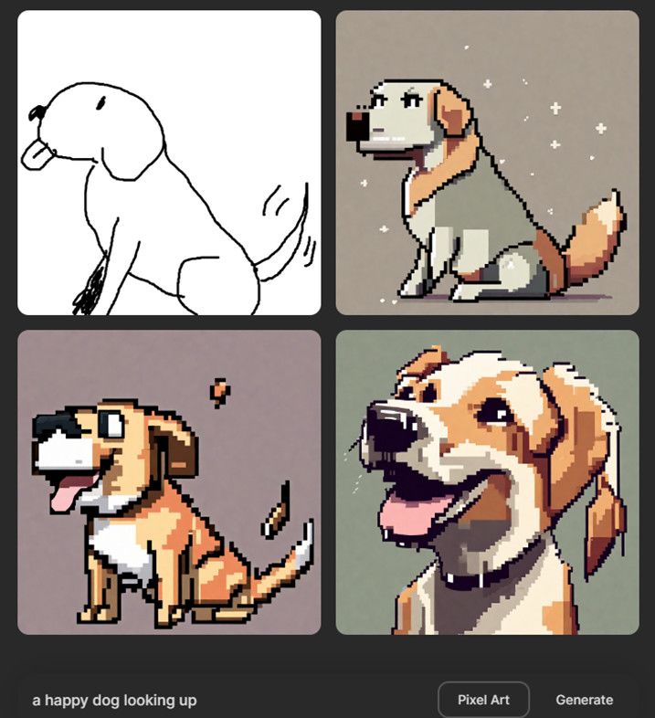 Stable Doodle generated image of a happy dog