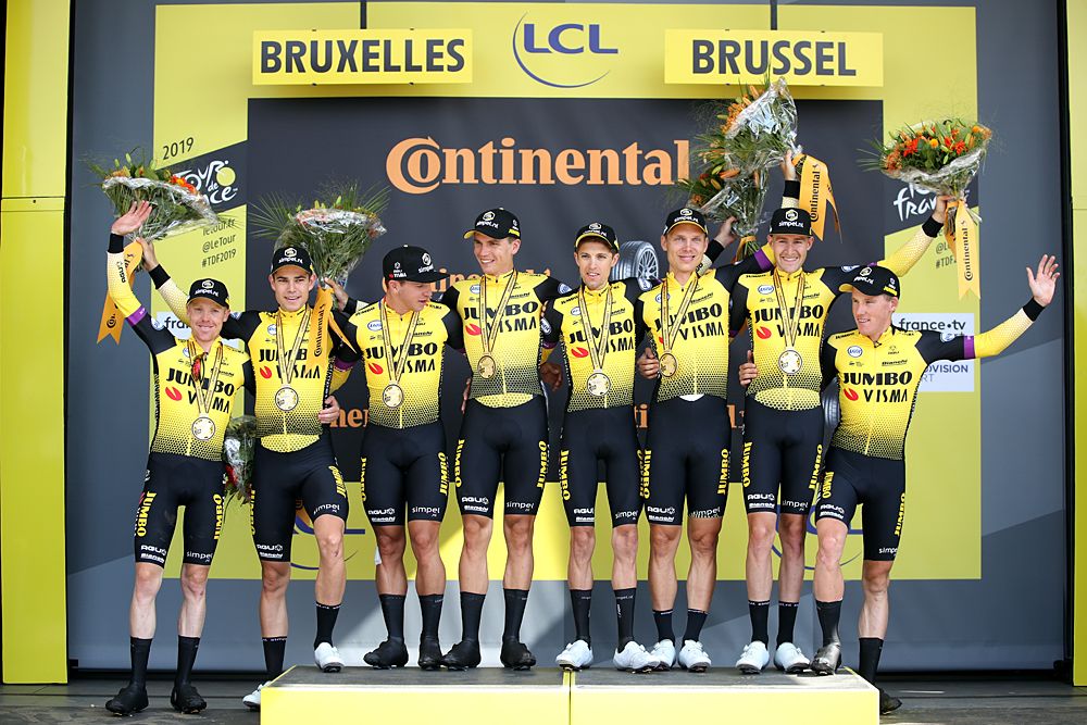 Jumbo-Visma win the time trial at the Tour de France