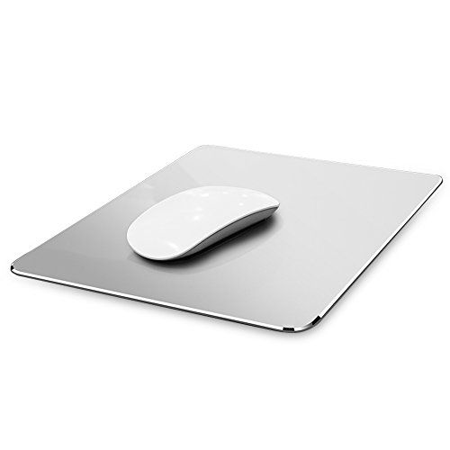Hard Silver Aluminum Mouse Pad Mat 