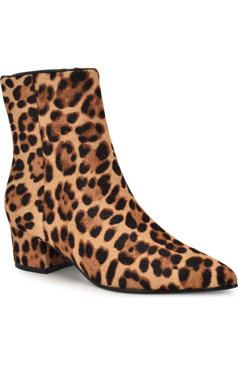 Maribu Leopard Print Genuine Calf Hair Bootie