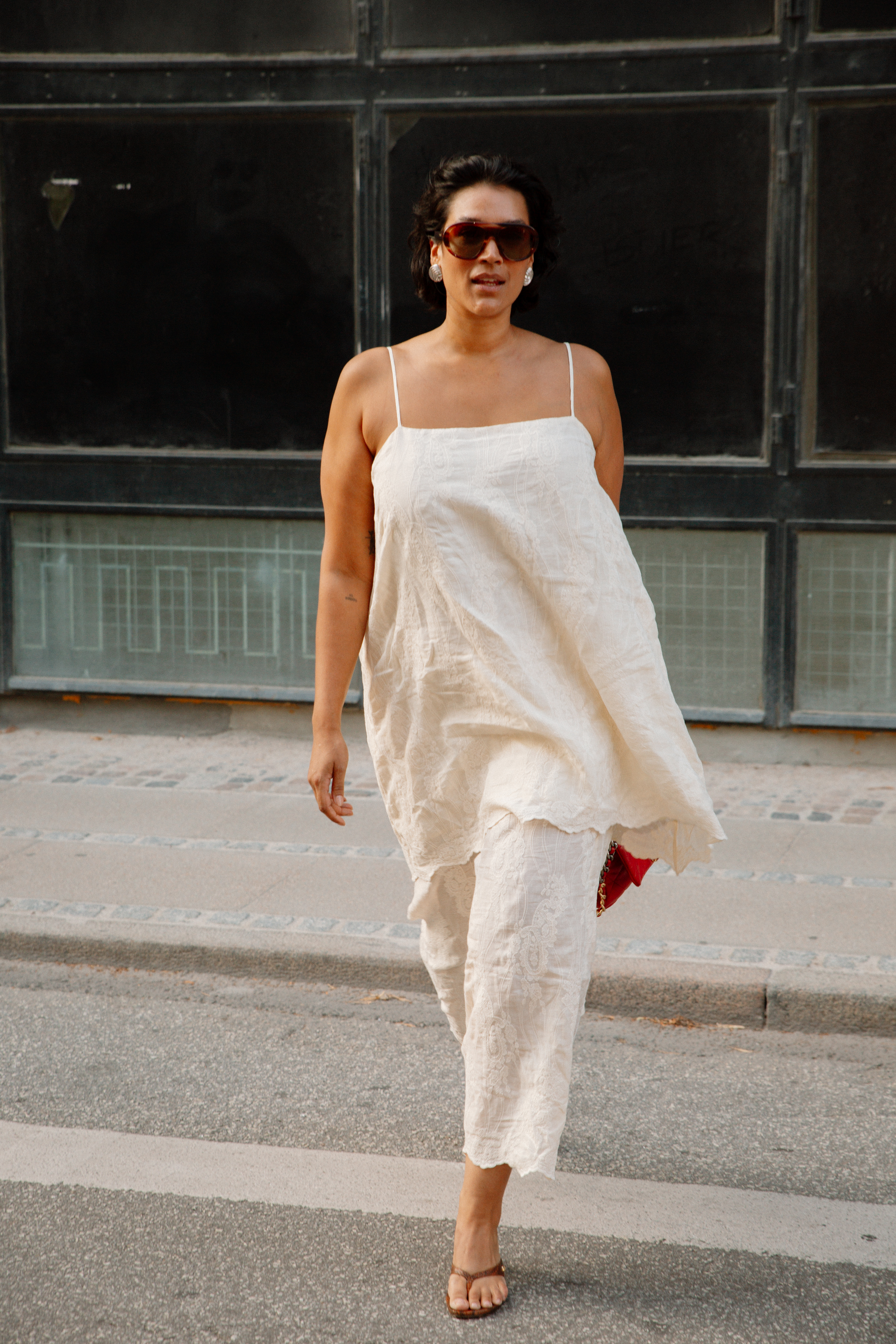 Jennifer Atilemile attending Copenhagen Fashion Week.