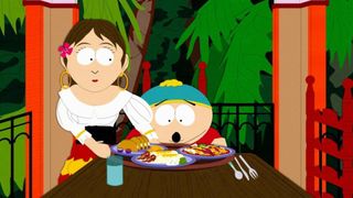 Eric getting a plat of food during the South Park episode 'Casa Bonita' (season 7, episode 11).