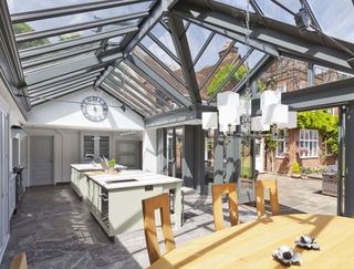 an inside out kitchen conservatory extension