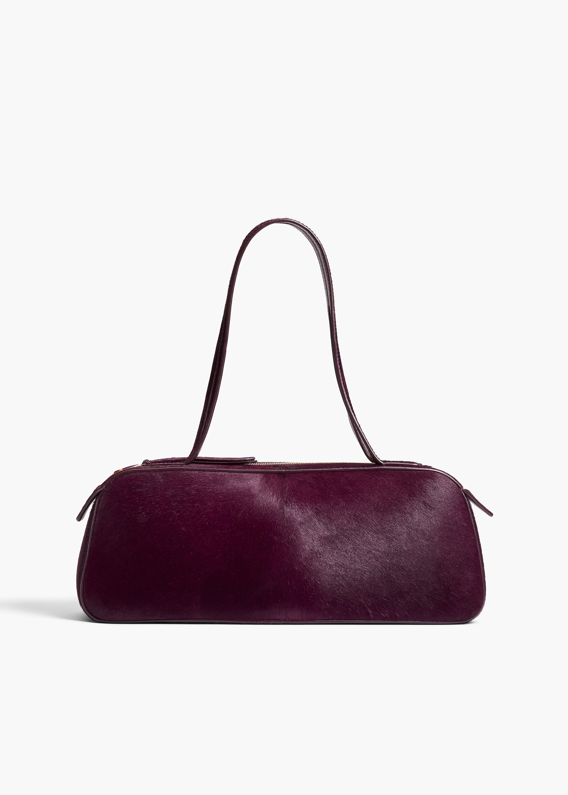 Simona Shoulder Bag in Eggplant Haircalf - O/s / Eggplant / 100%calfskin