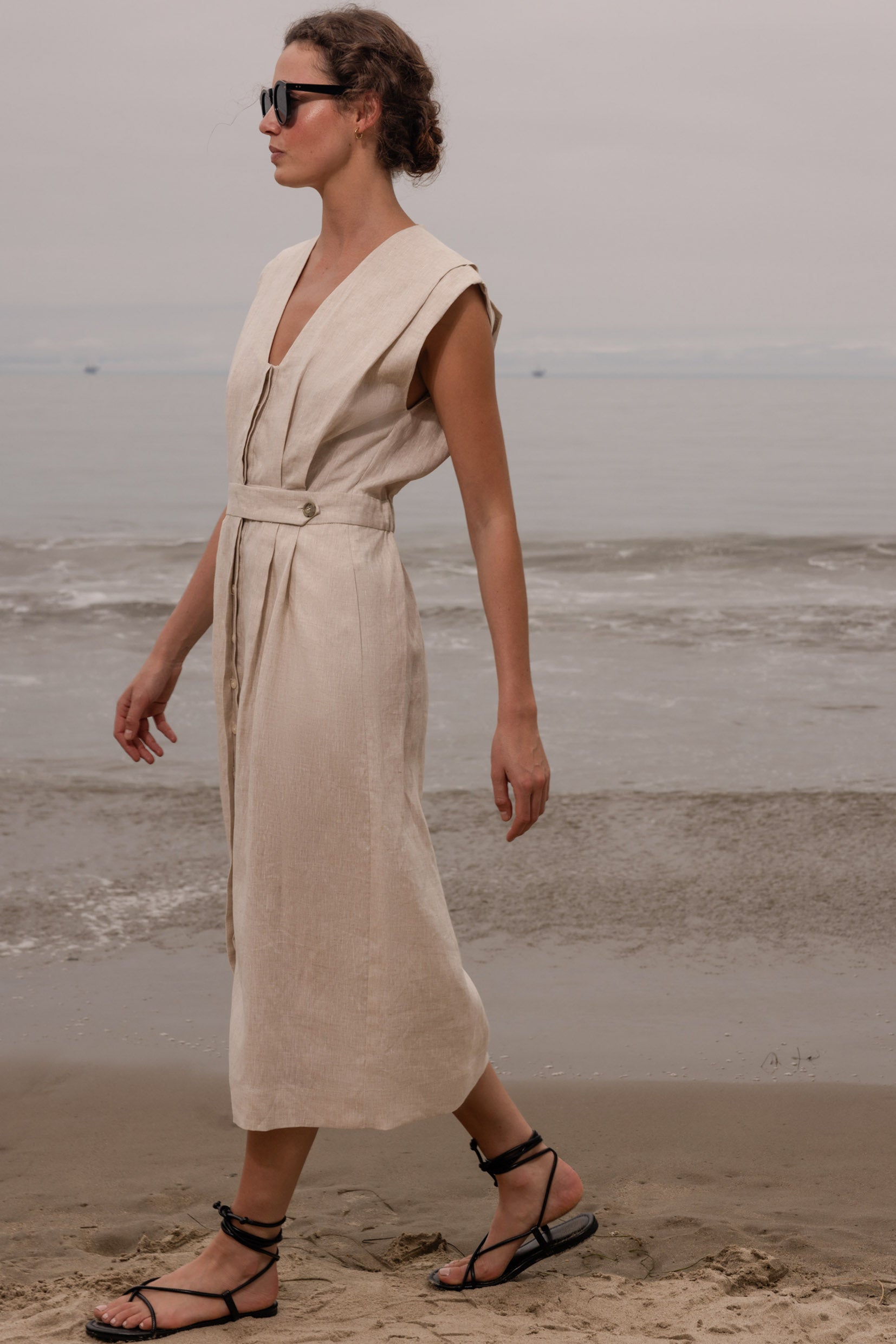Azadeh Dress - Natural Linen