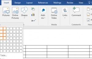 table formatting in word