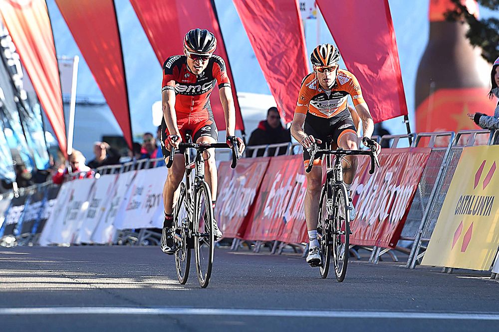 Tejay van Garderen at the finish of stage 4 at Volta a Catalunya