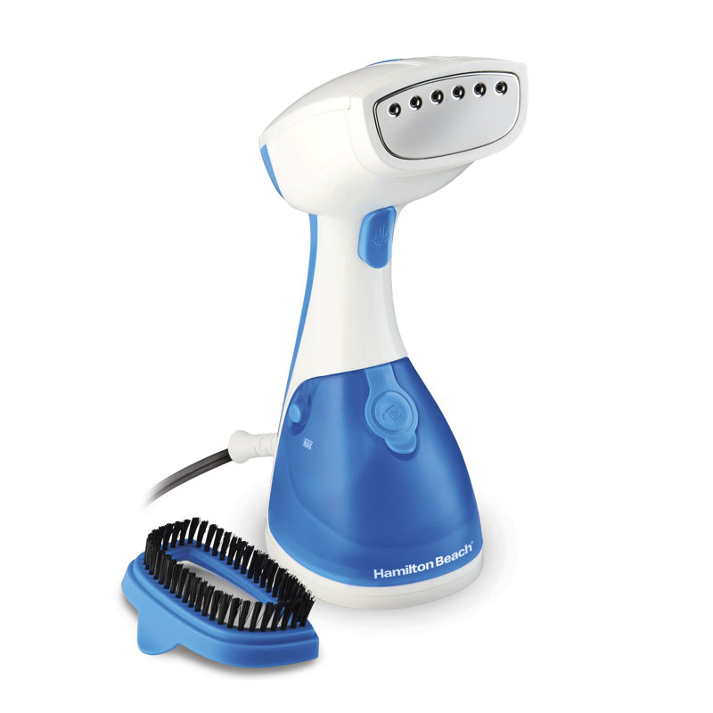 Hamilton Beach&amp;reg; Handheld Garment Steamer 1,000 Watts White With Blue Accents &amp;amp; Reviews | Wayfair