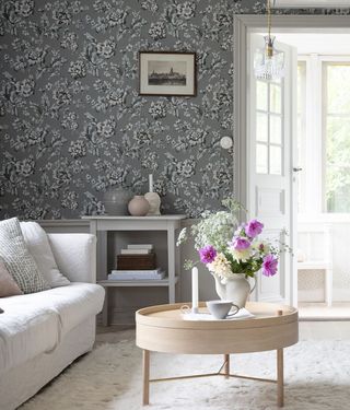 Sandberg floral living room wallpaper
